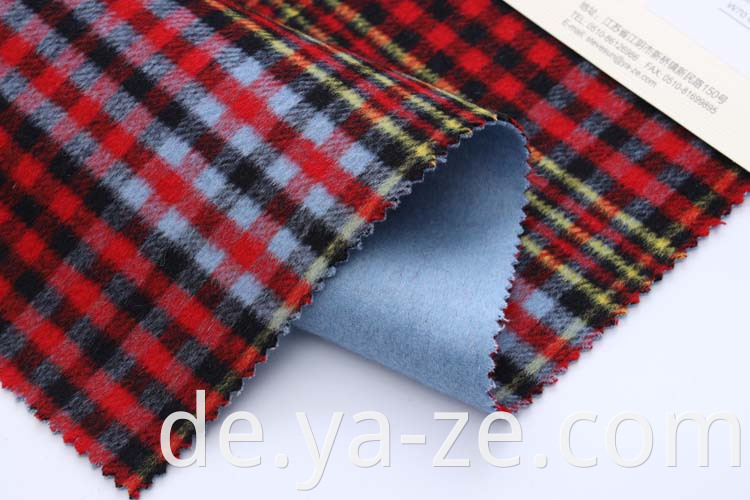 Heißer Verkauf gewebter Doppelgesicht Tweed Plaid Fleece Woll Wollmantel Hersteller Winter Stoff Boucle Rock Tuch